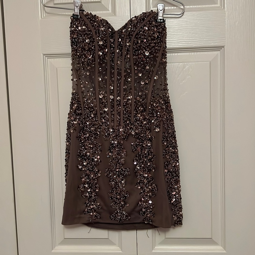 Jovani: Plum Colored Homecoming Dress